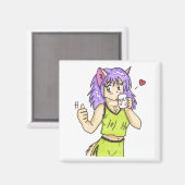 Caffeine Kitty Magnet (Vorderseite/Rückseite)