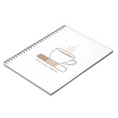 Caffeine Loading -Minimalist Funny Coffee Line Art Notizblock (Linke Seite)