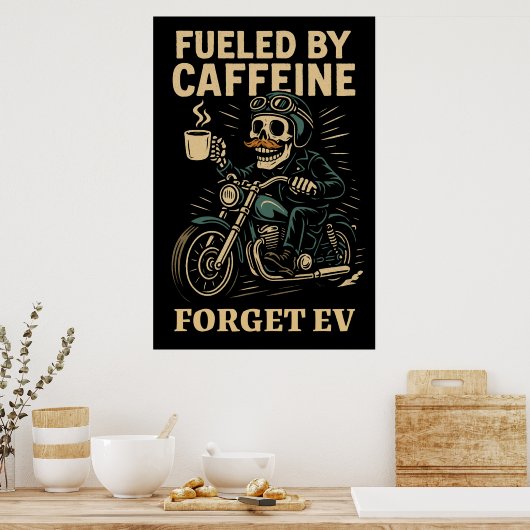 Caffeine Lovers United Poster (Küche)