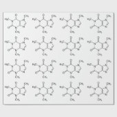 Caffeine Molecule Chemistry Coffee Atoms Geschenkpapier (Flach)