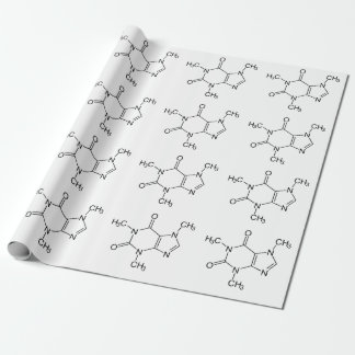 Caffeine Molecule Chemistry Coffee Atoms Geschenkpapier