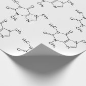 Caffeine Molecule Chemistry Coffee Atoms Geschenkpapier (Ecke)