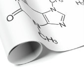 Caffeine Molecule Chemistry Coffee Atoms Geschenkpapier (Rolleneckpunkt)