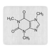 Caffeine Molecule Chemistry Coffee Atoms Schneidebrett (Vorderseite)