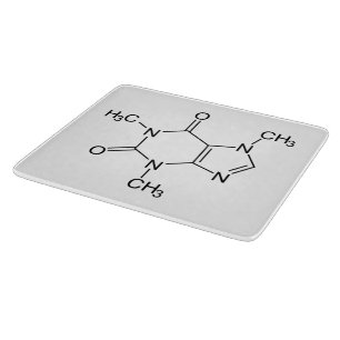 Caffeine Molecule Chemistry Coffee Atoms Schneidebrett