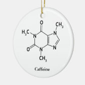 Caffeine Molecule Chemistry Cute Coffee Lovers Keramikornament (Links)