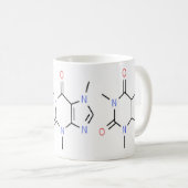 "Caffeine Molecule Chemistry" Kaffeetasse (VorderseiteRechts)
