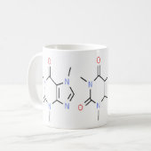 "Caffeine Molecule Chemistry" Kaffeetasse (Vorderseite Links)