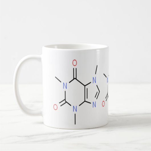 "Caffeine Molecule Chemistry" Kaffeetasse (Links)