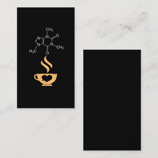 Caffeine Molecule Gift Coffee Lover Science Nerds Visitenkarte (Vorne/Hinten)