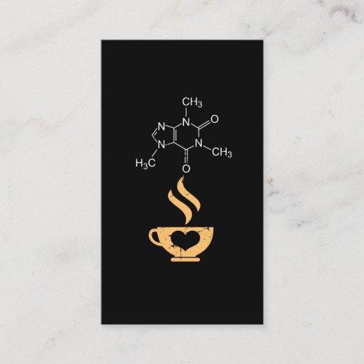 Caffeine Molecule Gift Coffee Lover Science Nerds Visitenkarte (Vorderseite)