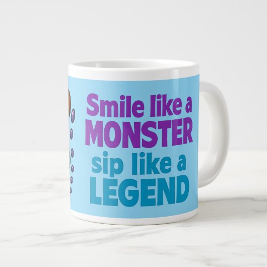 Caffeine Monster Jumbo-Tasse (Vorderseite Rechts)