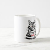 Caffeine Or Chaos Cat Coffee Lover Mug Kaffeetasse (VorderseiteRechts)