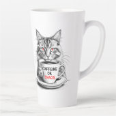 Caffeine Or Chaos Cat Coffee Lover Mug Milchtasse (Rechts)