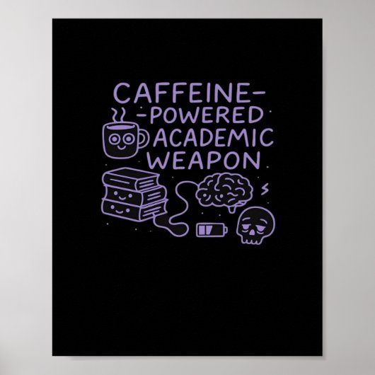 Caffeine-Powered Academic Weapon Classic Poster (Vorne)