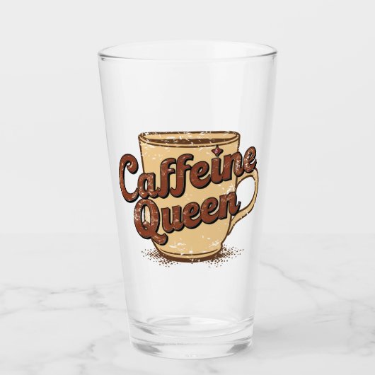Caffeine Queen Glas (Vorderseite)