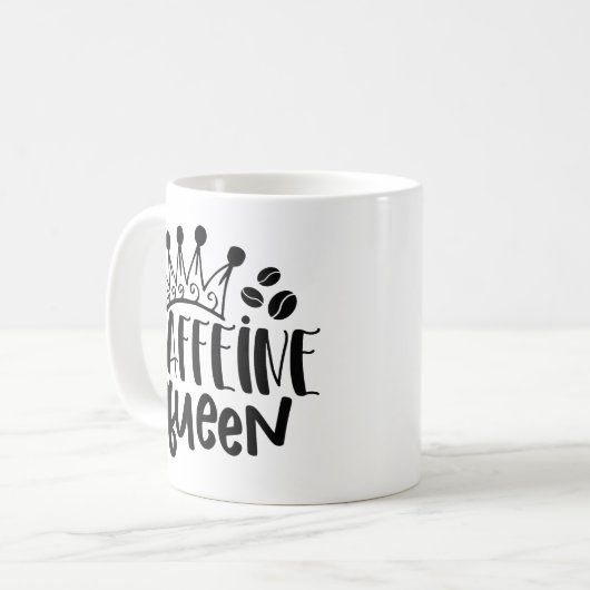 Caffeine Queen Kaffeetasse (Vorderseite Links)