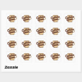 Caffeine Queen Quadratischer Aufkleber (Blatt)