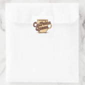 Caffeine Queen Quadratischer Aufkleber (Tasche)