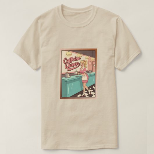 Caffeine Queen T-Shirt (Design vorne)