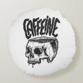 Caffeine Rundes Kissen (Rückseite)