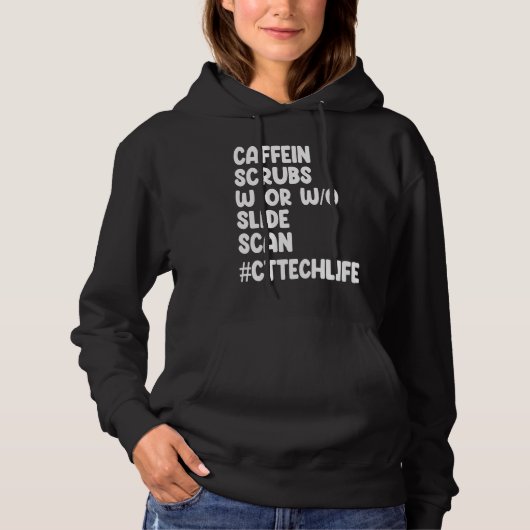 Caffeine Scrubs Scan CT Tech Life Cat Scan Hoodie (Vorderseite)