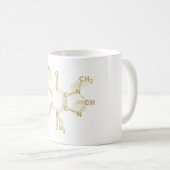Caffeine Structural chemical formula gold Kaffeetasse (VorderseiteRechts)