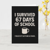 Caffeine und Chaos Lustiger Lehrer Schüler 6-7 Mem Karte (Gelbe Blume)