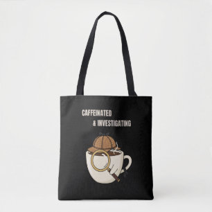 Caffeiniert und auf der Suche   Cozy Mystery Buch  Tasche