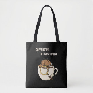 Caffeiniert und auf der Suche | Cozy Mystery Buch Tasche