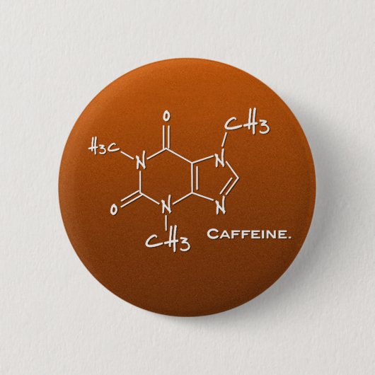 Caffiene Molekül (chemische Struktur) Button (Vorderseite)
