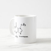 Caffiene Molekül (chemische Struktur) Kaffeetasse (Vorderseite Links)