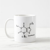 Caffiene Molekül (chemische Struktur) Kaffeetasse (Links)