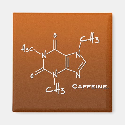 Caffiene-Molekül (chemische Struktur) Magnet (Vorne)