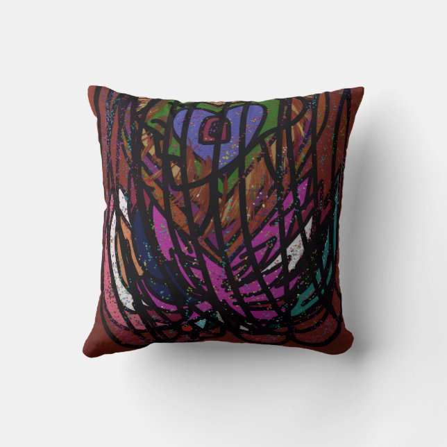 Caged Heart Throw Pillow Kissen (Rückseite)