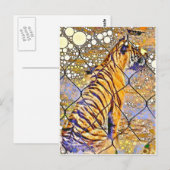 Caged Tiger Art Postkarte (Vorne/Hinten)