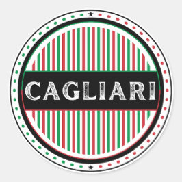 Cagliari City Pride Emblem – Italian Identity Runder Aufkleber