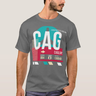 Cagliari Italy CAG Airport Code Gepäckmarke T-Shirt