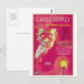 Cagliostro-Filmplakat (Boris Karloff) Postkarte (Vorne/Hinten)