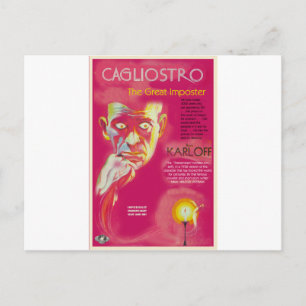 Cagliostro-Filmplakat (Boris Karloff) Postkarte