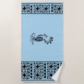 Cagou-Style-Strandhandtuch Strandtuch (Vorderseite)