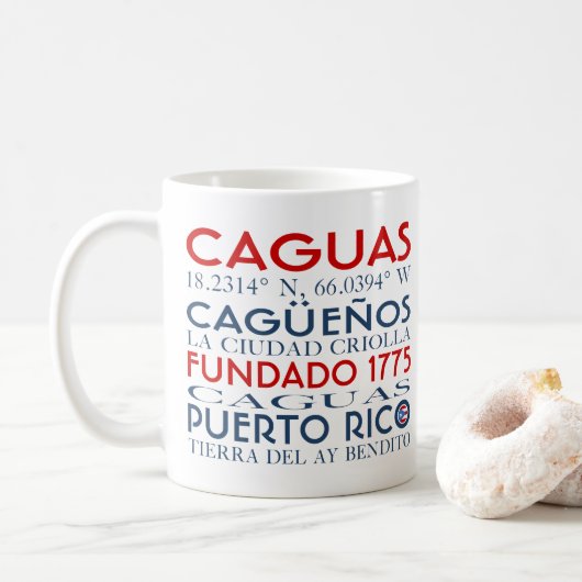 Caguas, Puerto Rico Kaffeetasse (Mit Donut)