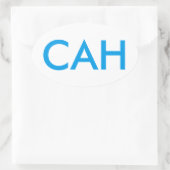 CAH-Support-Aufkleber Ovaler Aufkleber (Tasche)