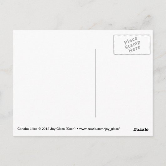 Cahaba Lilies Postcard Postkarte (Rückseite)