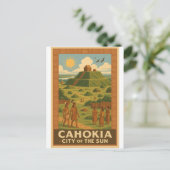 Cahokia – Antike Stadt der Hügel Postkarte (Stehend Vorderseite)