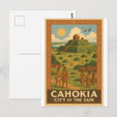 Cahokia – Antike Stadt der Hügel Postkarte (Vorne/Hinten)