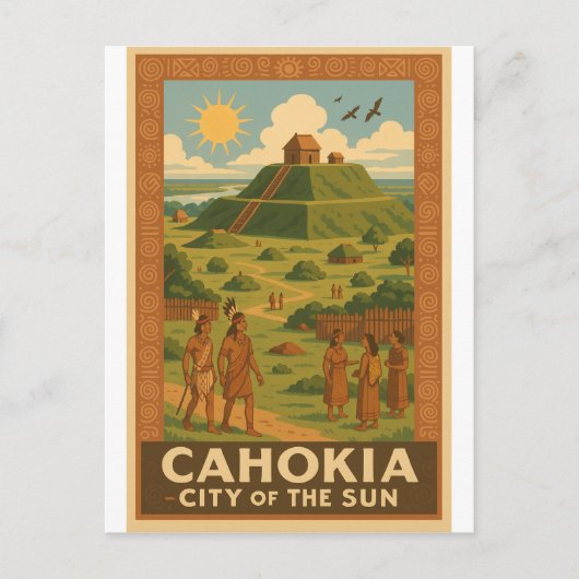 Cahokia – Antike Stadt der Hügel Postkarte (Vorderseite)