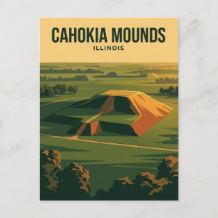 Cahokia Mounds Illinois Postkarte