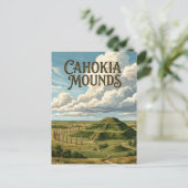 Cahokia Mounds Postkarte (Stehend Vorderseite)