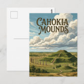 Cahokia Mounds Postkarte (Vorne/Hinten)